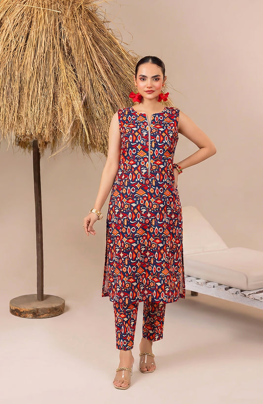 Mahi by Al Karim Printed Lawn Unstitched 2 Piece Suit - DE-10 - AK26AMHI - Blue - Summer Collection