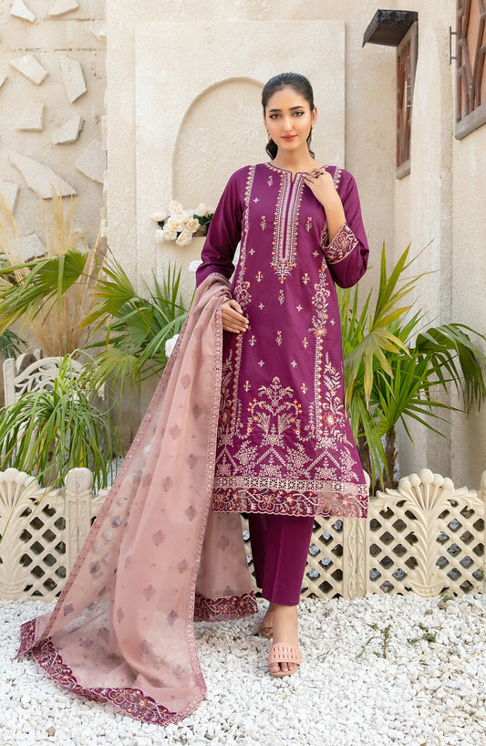 Mala by Tawakkal Fabrics Embroidered Lawn Unstitched 3 Piece Suit - D-3001 - TF26MLA - Pink - Summer Collection