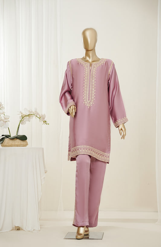 Mano Momal by Amna Khadija Embroidered Silk Stitched 2 Piece Suit - AKMM-03 - AM26OLM - Pink - Summer Collection