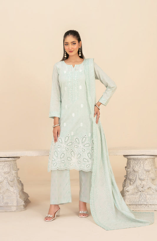 Marin by Tawakkal Fabrics Embroidered Lawn Unstitched 3 Piece Suit - D-4027 - TF26MIN - Blue - Summer Collection
