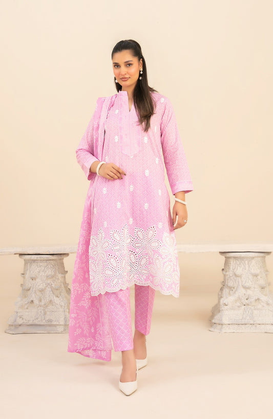 Marin by Tawakkal Fabrics Embroidered Lawn Unstitched 3 Piece Suit - D-4026 - TF26MIN - Pink - Summer Collection