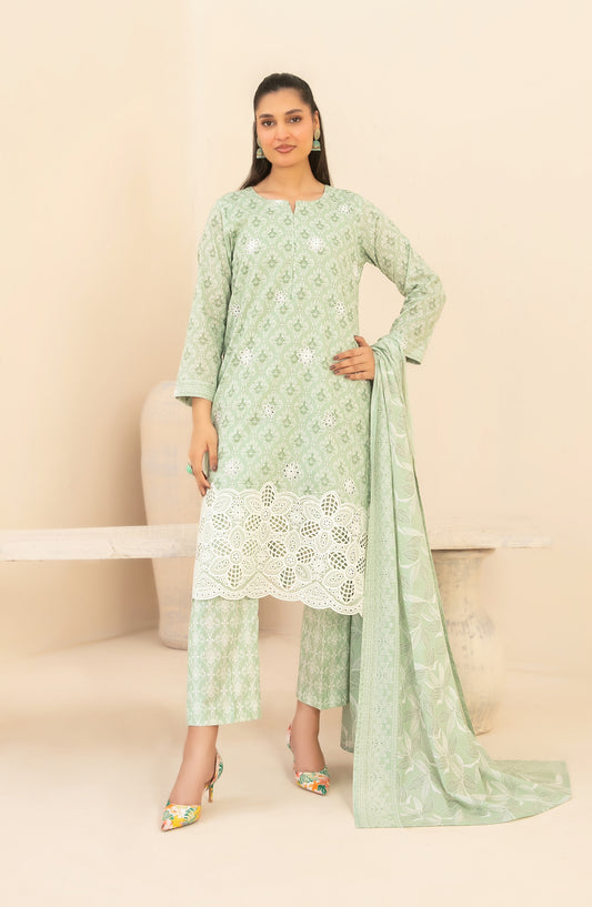 Marin by Tawakkal Fabrics Embroidered Lawn Unstitched 3 Piece Suit - D-4023 - TF26MIN - Green - Summer Collection