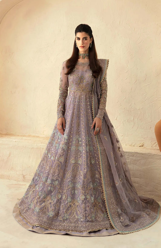 Mastani by Akbar Aslam Luxury Formals Embroidered Organza Unstitched 3 Piece Suit - Lilia - AKA25MST - Purple - Festive Collection