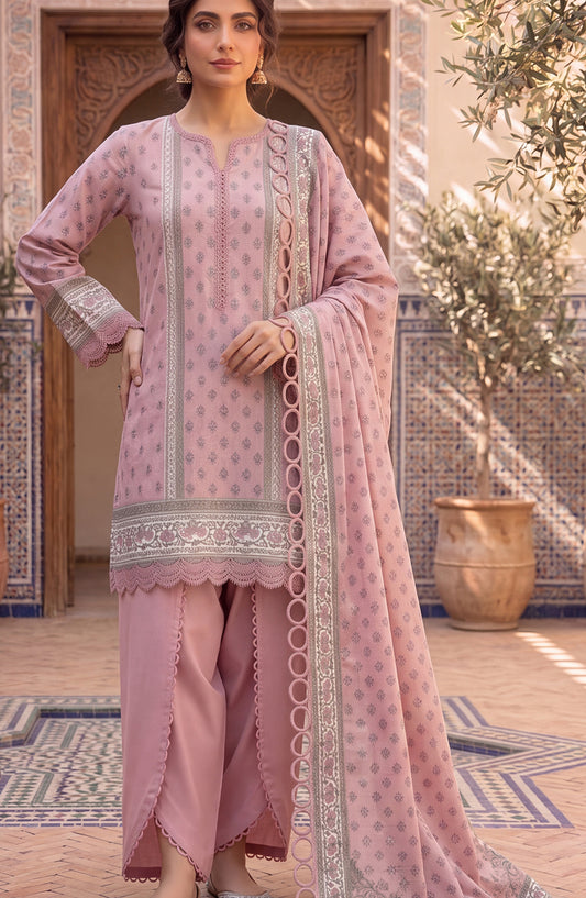 Mausummery Printed Lawn Unstitched 3 Piece Suit - D-11 Lilly - MU26FRN - Pink - Summer Collection