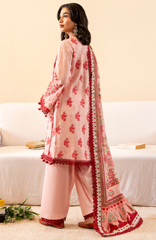 Mausummery Printed Khaddar Unstitched 3 Piece Suit - Jasper - MU25NT - Pink - Winter Collection