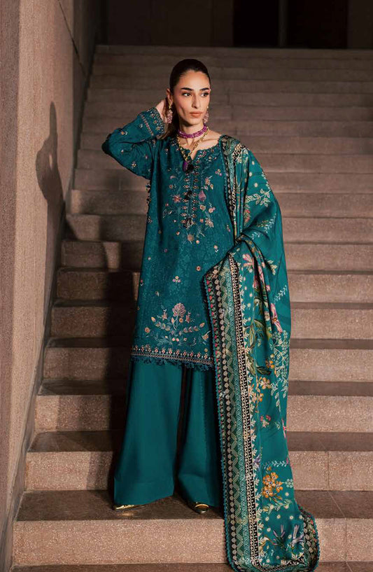 Maya by Nureh Embroidered Linen Unstitched 3 Piece Suit - NW-126 - NL26MYA - Green - Winter Collection