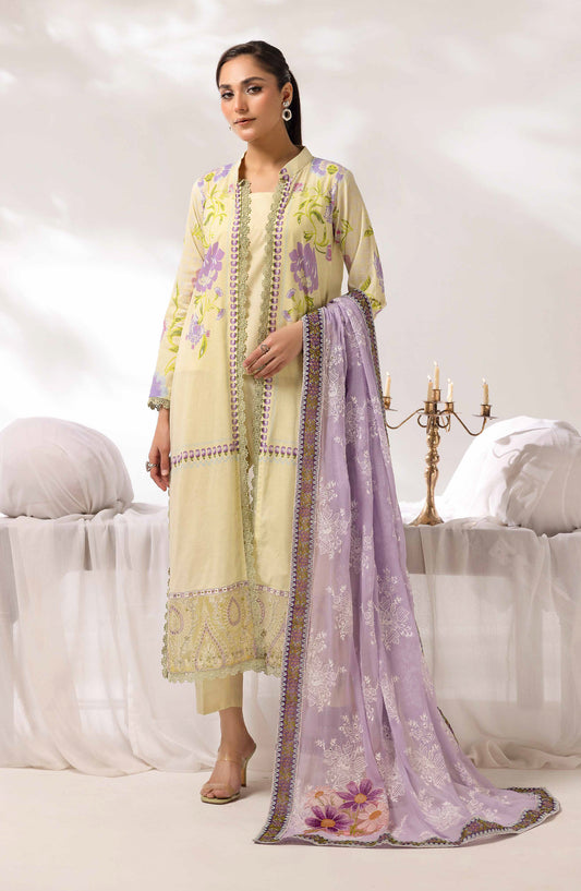 Mayanaz by Al Karim Printed & Embroidered Lawn Unstitched 3 Piece Suit - MN-11 - AK26MYN - Yellow - Summer Collection