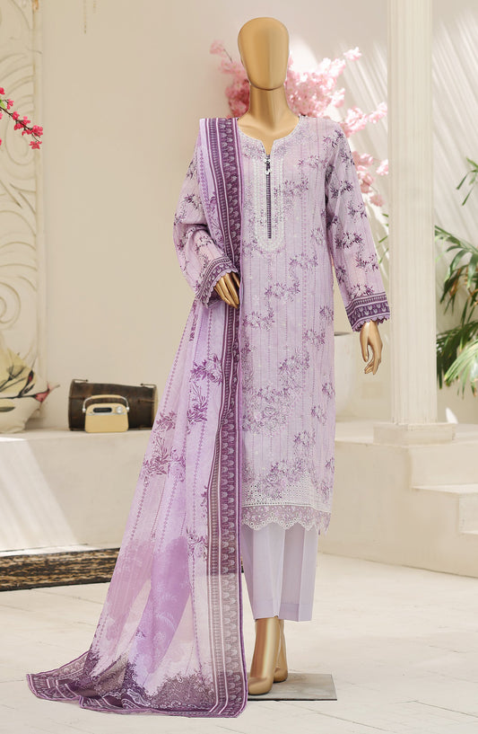 Mehak by HZ Embroidered Lawn Unstitched 3 Piece Suit - D-07 - HZ26MKI - Purple - Summer Collection