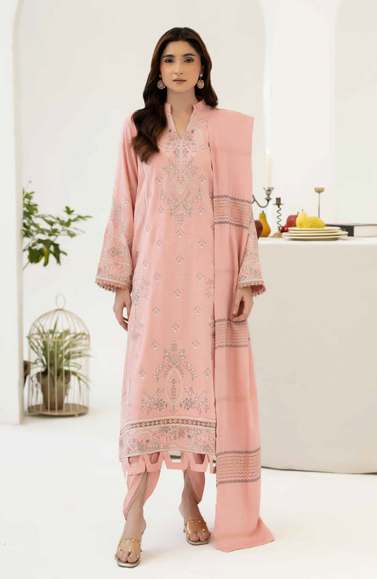 Mehrish by Johra Embroidered Viscose Unstitched 3 Piece Suit - JW-390 - JH25MEHRI - Pink - Winter Collection