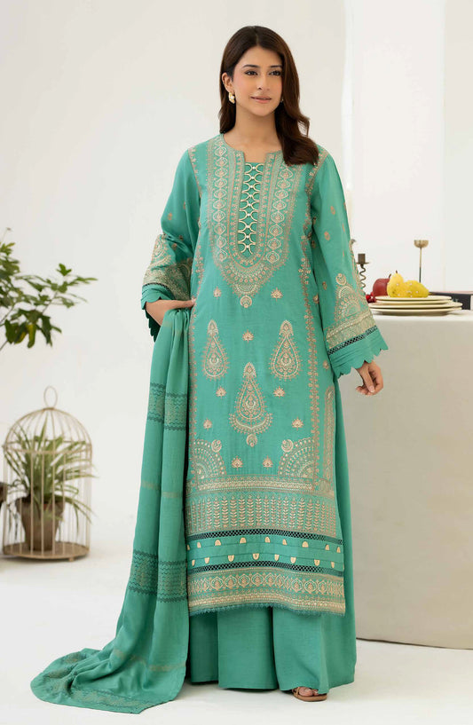 Mehrish by Johra Embroidered Viscose Unstitched 3 Piece Suit - JW-387 - JH25MEHRI - Ferozi - Winter Collection