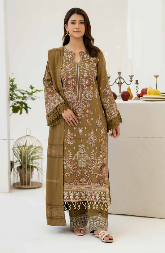 Mehrish by Johra Embroidered Viscose Unstitched 3 Piece Suit - JW-384 - JH25MEHRI - Green - Winter Collection