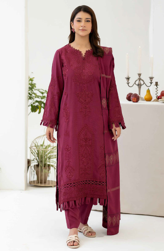 Mehrish by Johra Embroidered Viscose Unstitched 3 Piece Suit - JW-381 - JH25MEHRI - Purple - Winter Collection