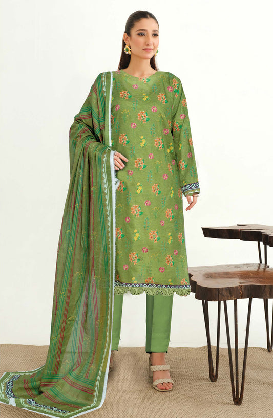 Mode by Johra Printed Lawn Unstitched 3 Piece Suit - JH-1204 - JH25MODE - Green - Casual Collection