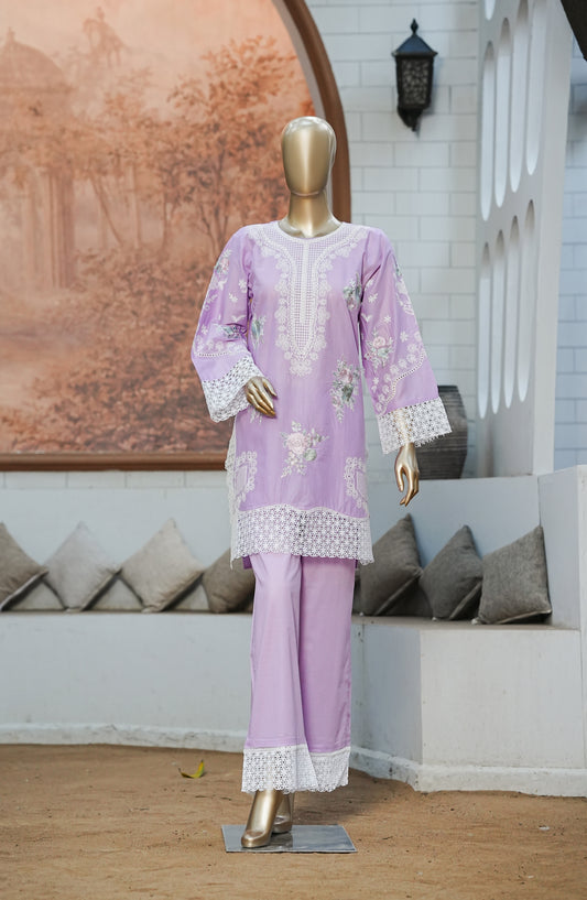 Mulaqaat by Amna Khadija Embroidered Cotton Lawn Stitched 2 Piece Suit - AKM-02 - AM26MQT - Purple - Summer Collection