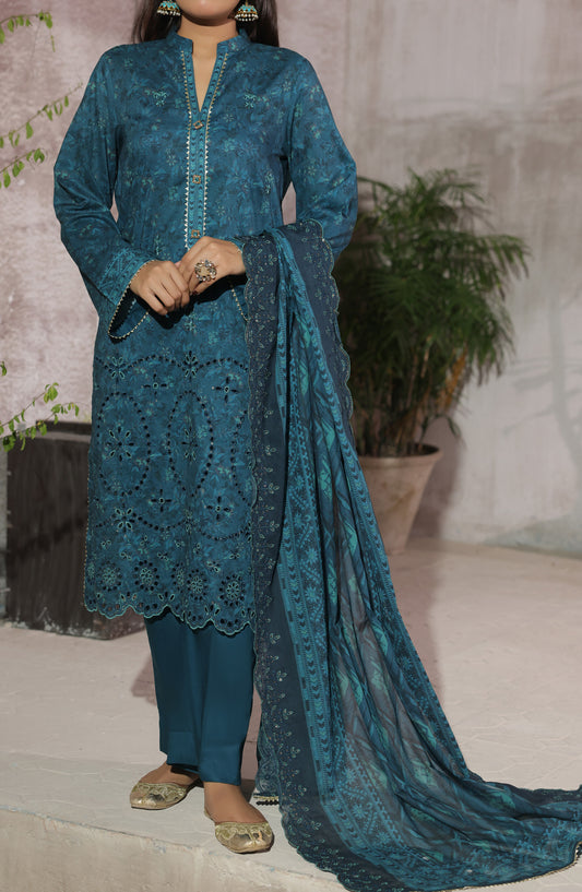 Naqsh by VS Textile Embroidered Chikankari Unstitched 3 Piece Suit - D-701 - VS26NQS - Blue - Summer Collection
