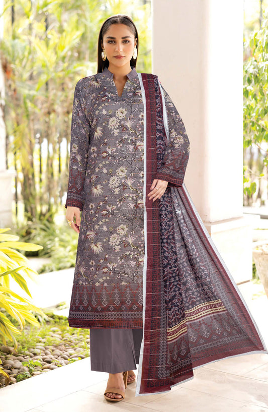 Nazneen by Johra Printed Lawn Unstitched 3 Piece Suit - JH-1213 - JH25NZN - Purple - Casual Collection