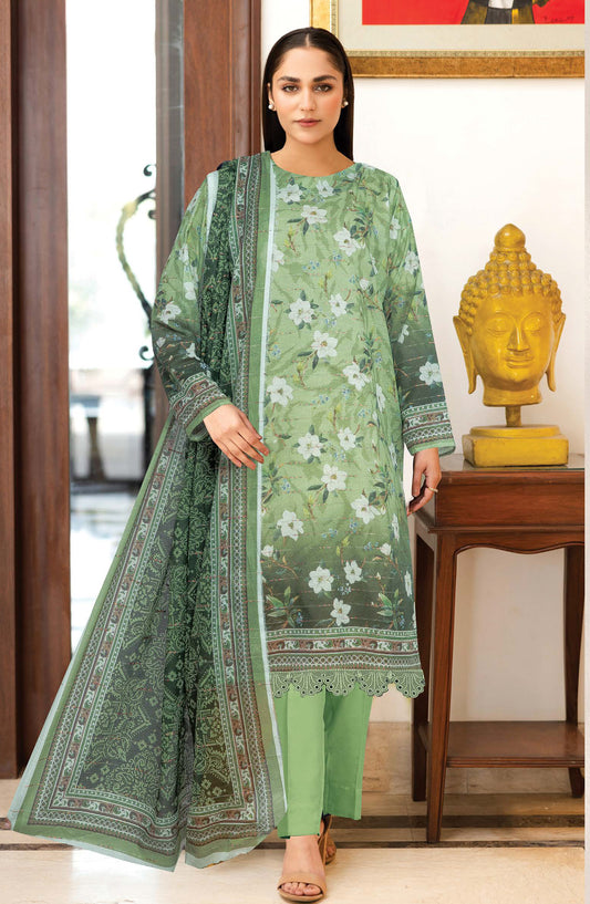 Nazneen by Johra Printed Lawn Unstitched 3 Piece Suit - JH-1212 - JH25NZN - Green - Casual Collection