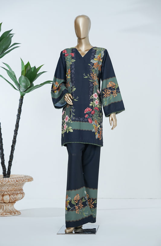 Neoma by Amna Khadija Printed Lawn Stitched 2 Piece Co-ords Set - NLP-03 - AM26NLP - Black - Summer Collection
