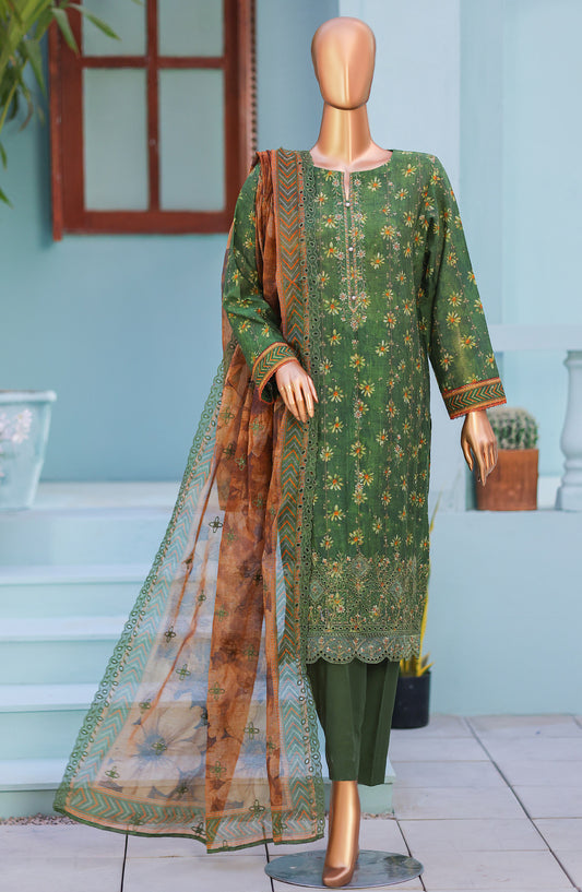 Ninokara by HZ Textile Embroidered Jacquard Unstitched 3 Piece Suit - Design-10 - HZ26NKR - Green - Summer Collection