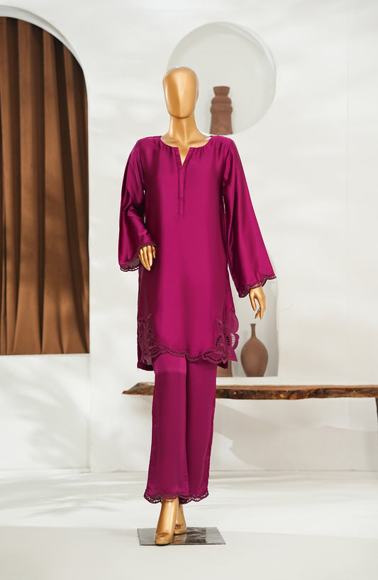 Noor-a-Sehar by Amna Khadija Embroidered Silk Stitched 2 Piece Suit - AKNS-08 - AM26AKLX - Pink - Festive Collection