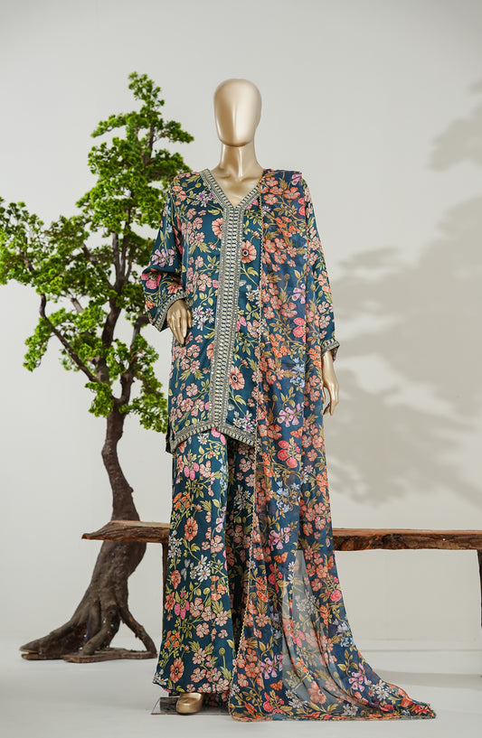 Noor by Amna Khadija Embroidered Silk Stitched 3 Piece Suit - NLS-01 - AM26NOLS - Multi - Luxury Collection