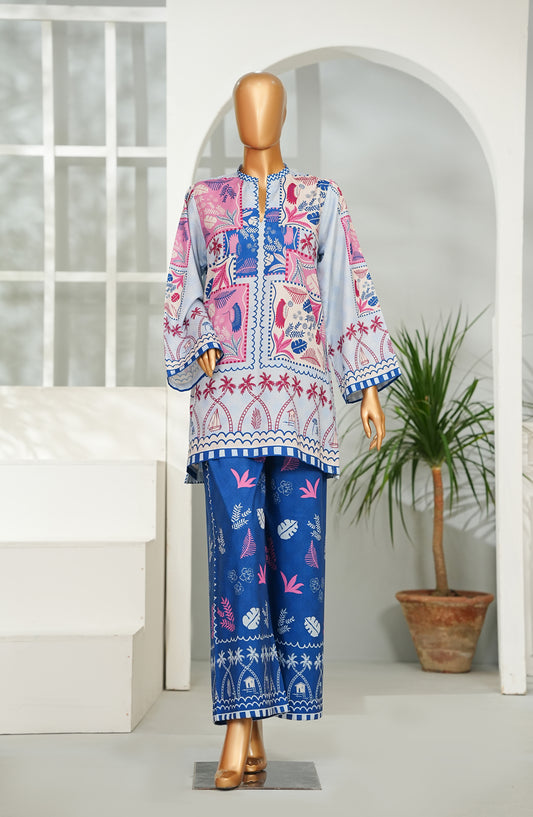 Nooru Luxe Prints by Amna Khadija Printed Poly Cambric Stitched 2 Piece Suit - NLP-01 - AM26NORU - Multi - Summer Collection