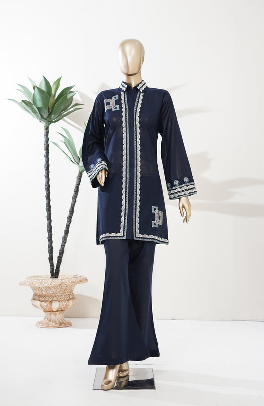 Nurezah by Amna Khadija Embroidered Cotton Stitched 2 Piece Suit - AKN-03 - AM26NRZH - Blue - Summer Collection