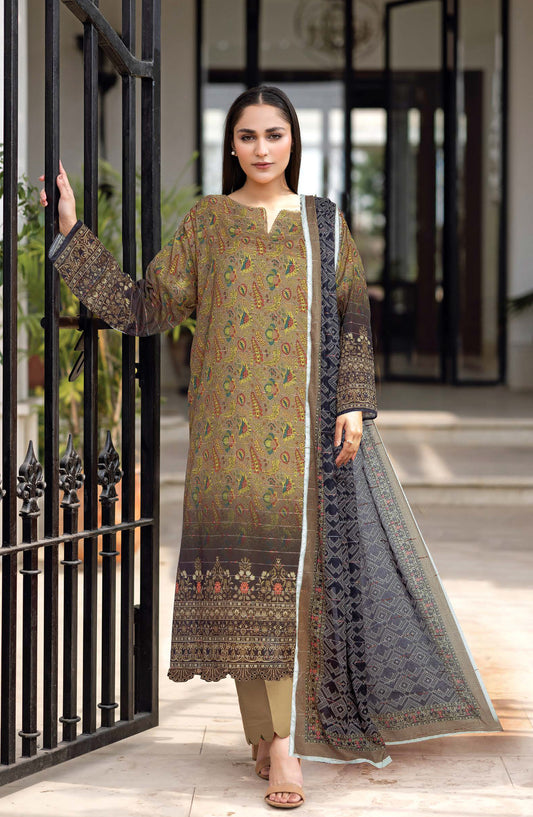 Oreal by Johra Printed Lawn Unstitched 3 Piece Suit - JH-1199 - JH25OREAL - Green - Casual Collection