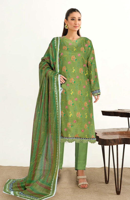 Oreal by Johra Printed Lawn Unstitched 3 Piece Suit - JH-1198 - JH25OREAL - Green - Casual Collection