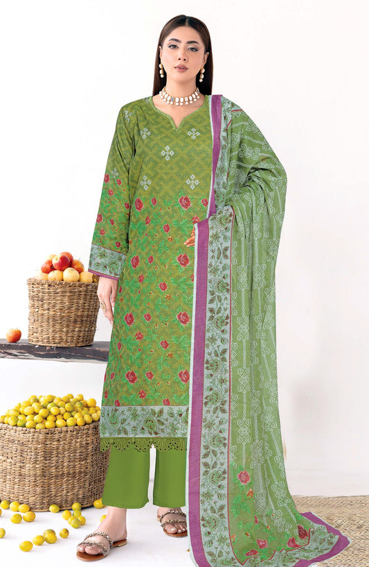 Oreal by Johra Printed Lawn Unstitched 3 Piece Suit - JH-1189 - JH25OREAL - Green - Casual Collection