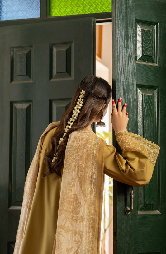 Casual Lite Embroidered Cotton Lawn Stitched 3 Piece Suit - CL25STE - Outfit-05 Earthy Tone - Eid Collection