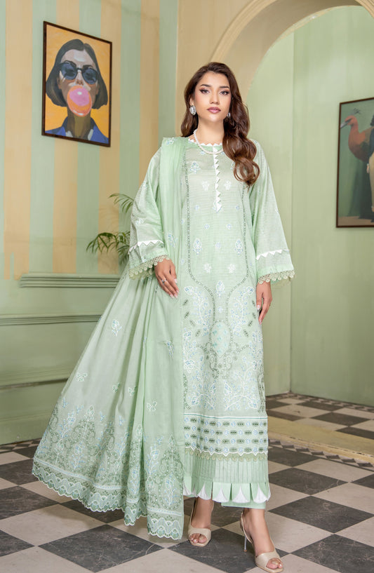 Peridot by Aalaya Exclusive Embroidered Lawn Unstitched 3 Piece Suit - D-07 - ALY26PER - Green - Summer Collection