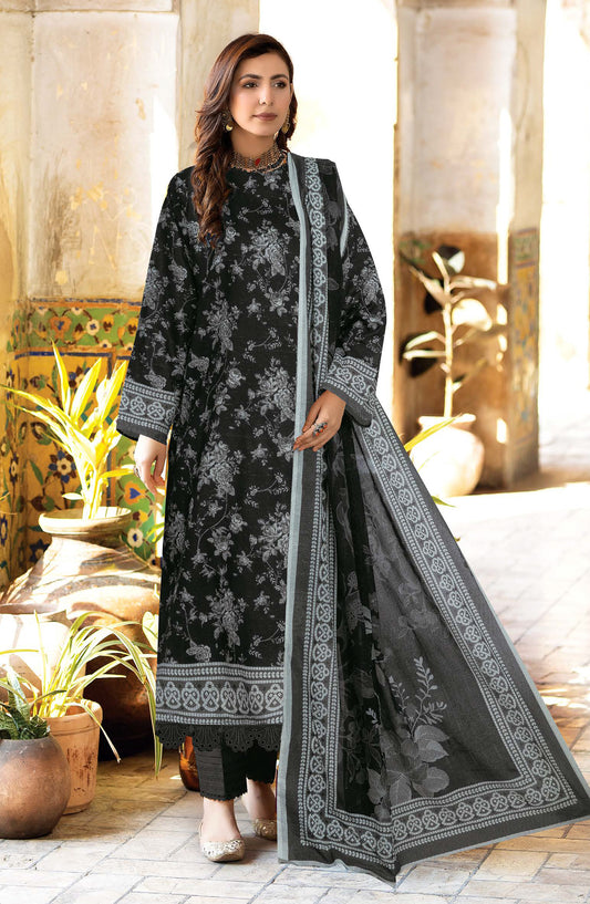 Rang Jaa by Johra Printed Lawn Unstitched 3 Piece Suit - JH-1058 - JH25RANG - Black - Casual Collection