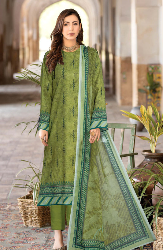 Rang Jaa by Johra Printed Lawn Unstitched 3 Piece Suit - JH-1057 - JH25RANG - Green - Casual Collection