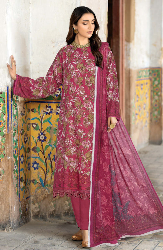Rang Jaa by Johra Printed Lawn Unstitched 3 Piece Suit - JH-1056 - JH25RANG - Pink - Casual Collection