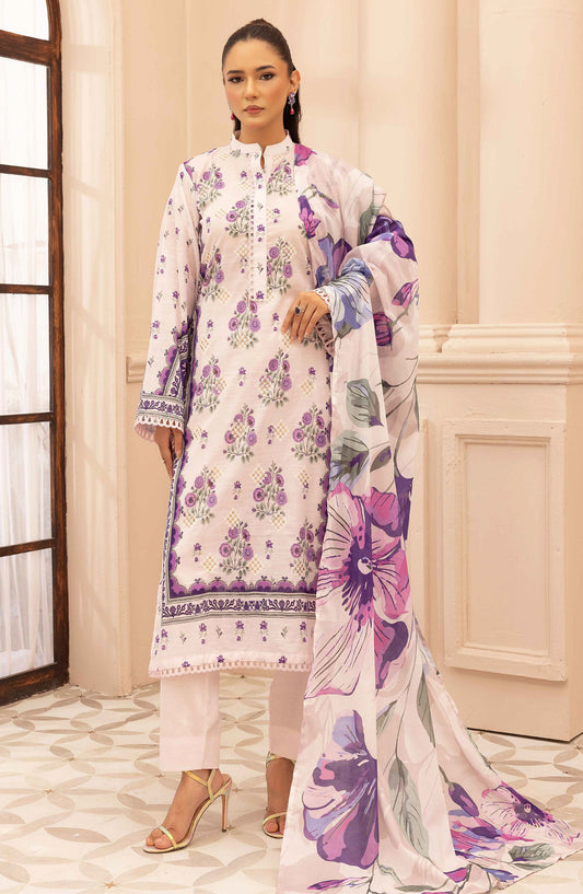Rang Nagar by Al Karim Embroidered Lawn Unstitched 3 Piece Suit - RN-735 - AK26RNG - Purple - Summer Collection