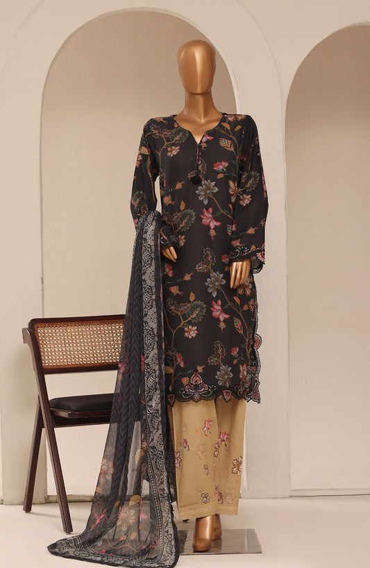 Raya by Sadabahar Embroidered Stitched 3 Piece Suit - D-03 - SBD26RYA - Black - Festive Collection