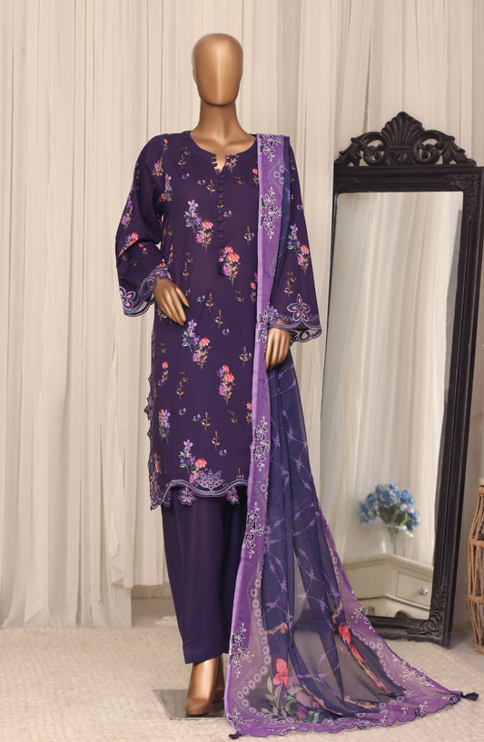 Raya by Sadabahar Embroidered Stitched 3 Piece Suit - D-03 - SBD26YAB - Purple - Festive Collection