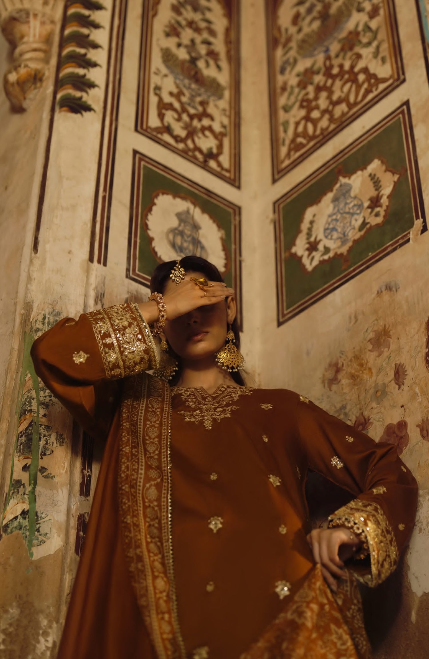 Rekha by Casual Lite Embroidered Silk Viscose Stitched 3 Piece Suit - 03 Oraila - CL26RKH - Mustard - Festive Collection