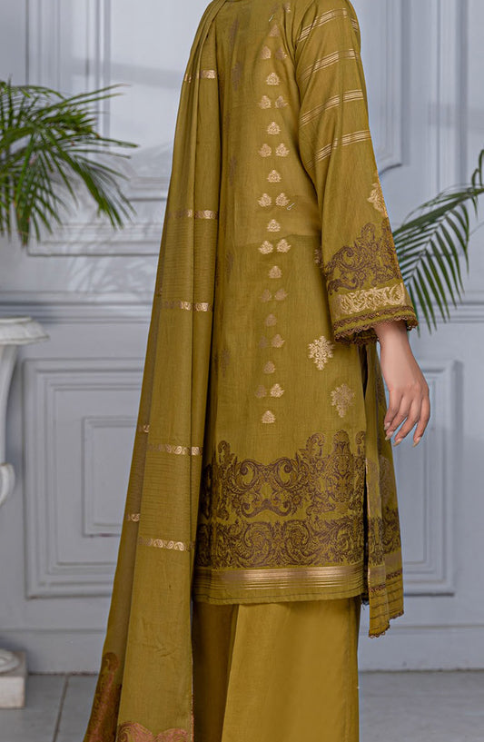 Rimjim Jacquard Brosha Lawn Unstitched 3 Piece Suit - Design-08 - AK25RMJ3 - Green - Summer Collection