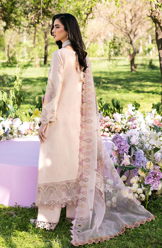 Riwayat by Ramsha Embroidered Lawn Unstitched 3 Piece Suit - Y-1308 - RM25RW13 - Peach - Summer Collection