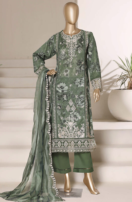 Sadabahar Signature Embroidered Stitched 3 Piece Suit - D-02 - SBD26VOL - Green - Festive Collection