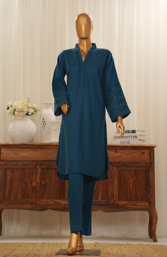 SOHO by Amna Khadija Textured Dobby Cotton Pret 2 Piece Suit - AM25SOH - SRTW-01 - Zinc - Summer Collection