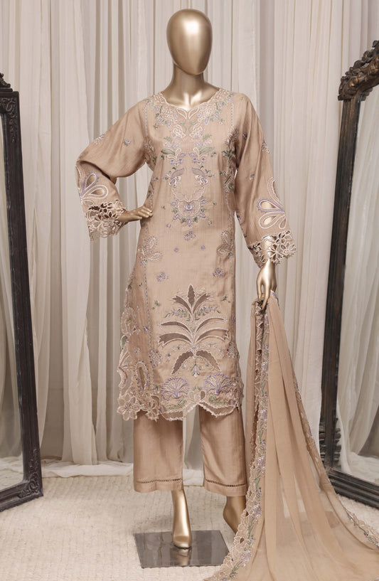 Sadabahar Luxury Embroidered Viscose Stitched 3 Piece Suit - D-04 - SBD26VC - Coffee - Festive Collection