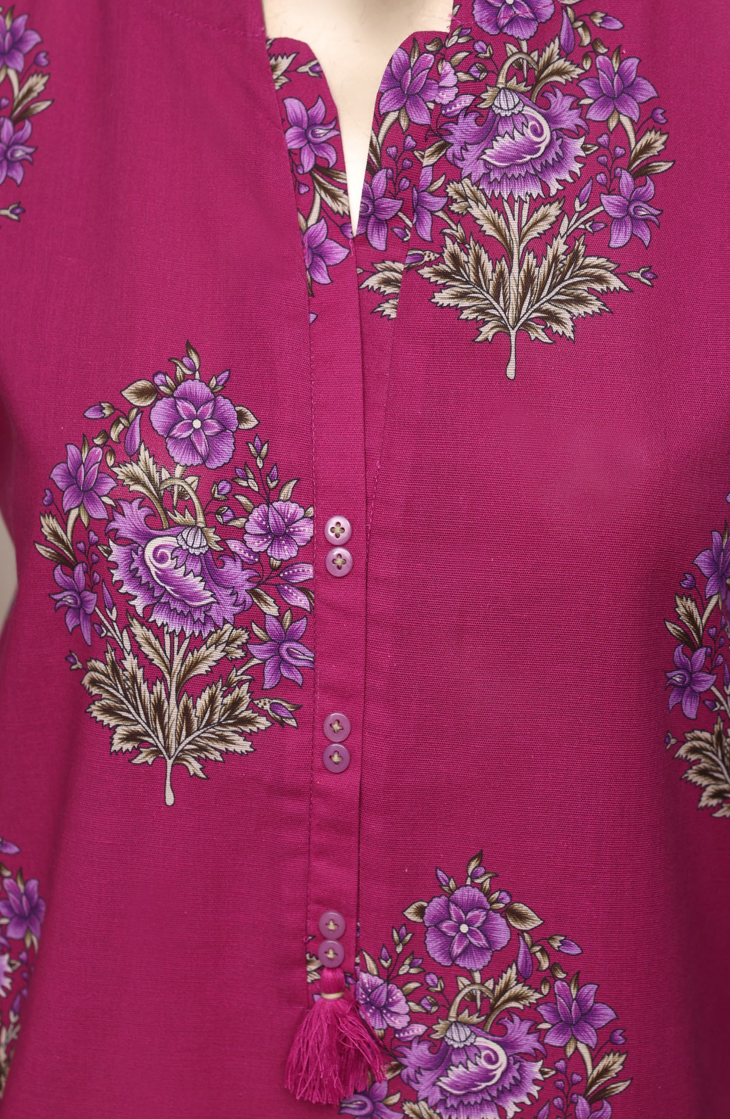 Sadabahar Printed Khaddar Stitched 3 Piece Suit - D-04 - SBD26NF - Pink - Winter Collection