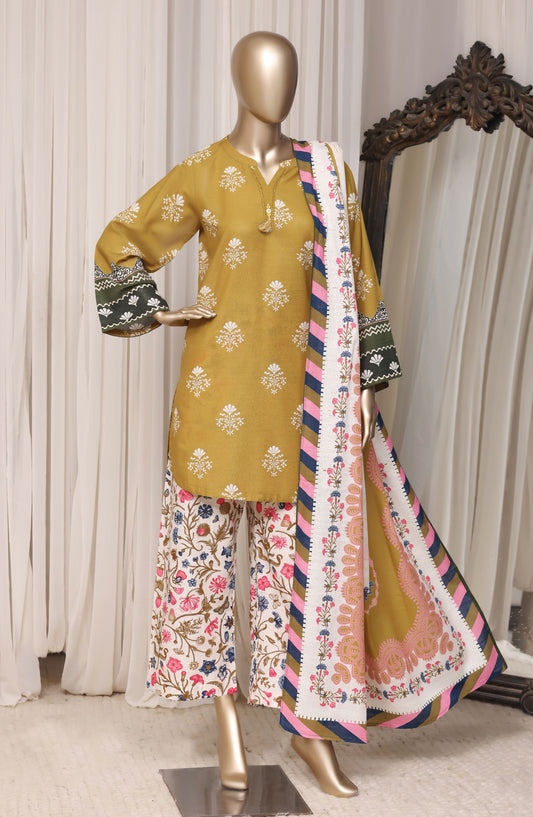 Sadabahar Printed Khaddar Stitched 3 Piece Suit - D-06 - SBD26RPN - Dhani - Winter Collection