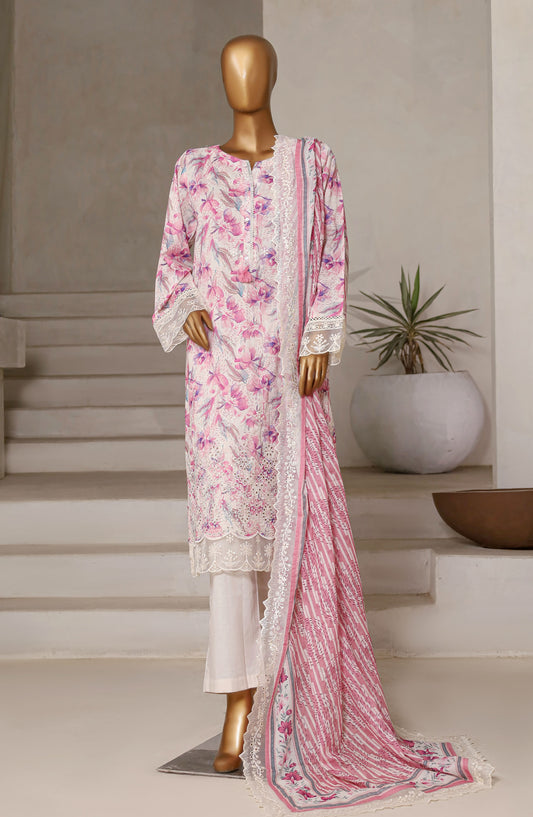 Amyrah by Sadabahar Chikankari Lawn Stitched 3 Piece Suit - D-04 - SBD25AYCL - White - Summer Collection