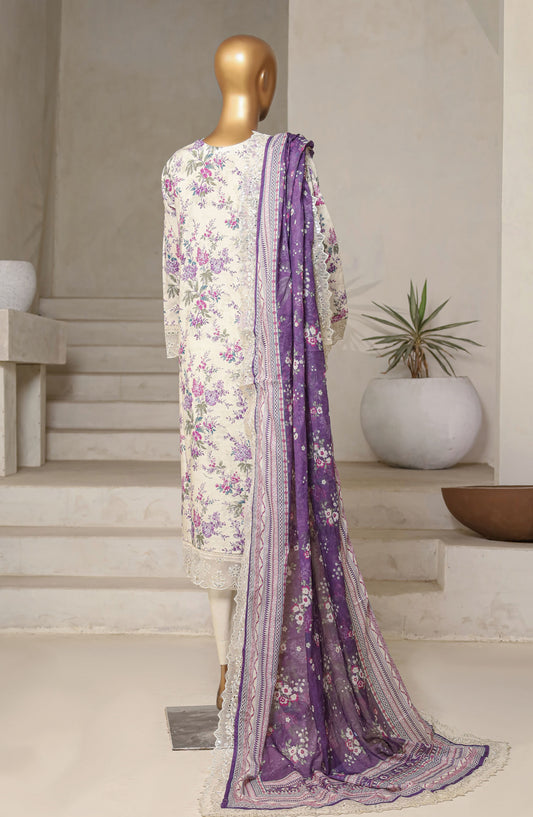 Amyrah by Sadabahar Chikankari Lawn Stitched 3 Piece Suit - D-02 - SBD25AYCL - White - Summer Collection