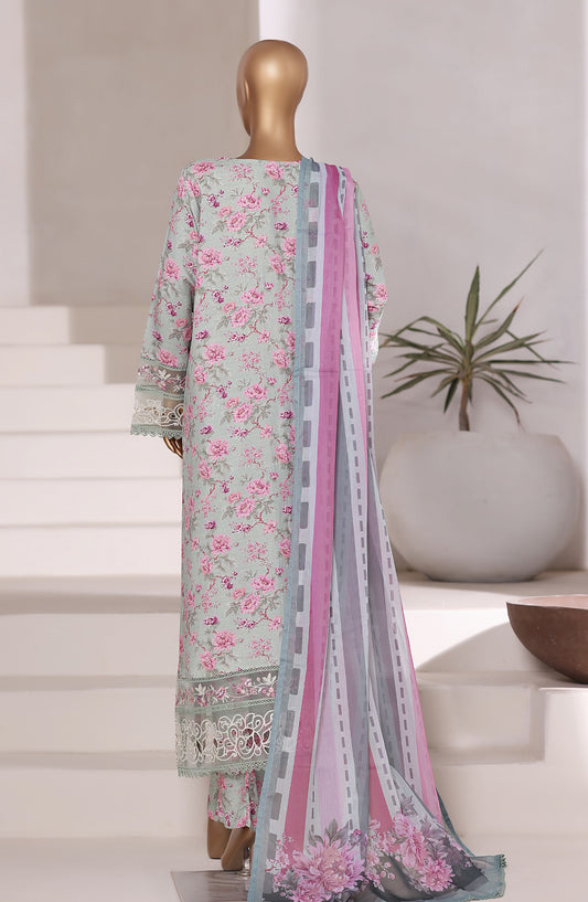 Sadabahar Festive Embroidered Viscose Stitched 3 Piece Suit - Design-05 - SBD25VSC - Light Blue - Winter Collection