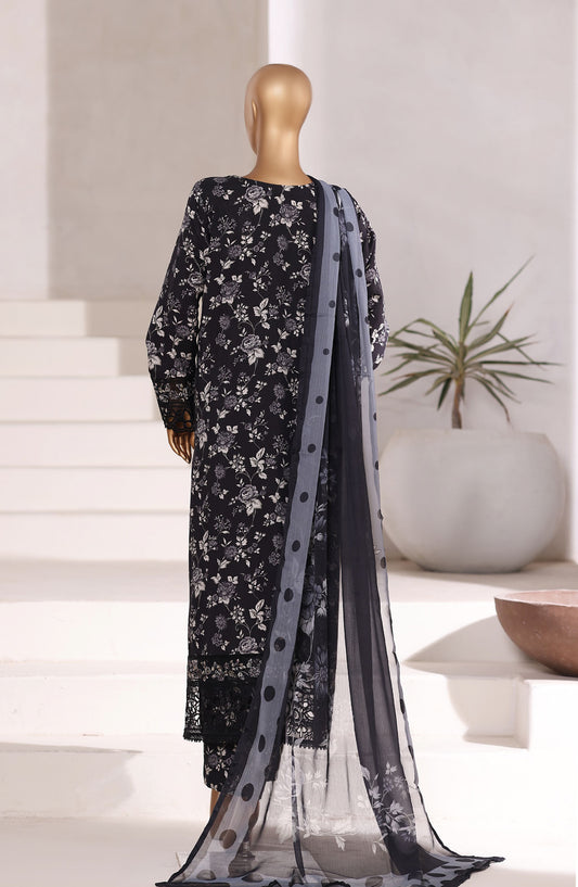 Sadabahar Festive Embroidered Viscose Stitched 3 Piece Suit - Design-04 - SBD25VSC - Black - Winter Collection